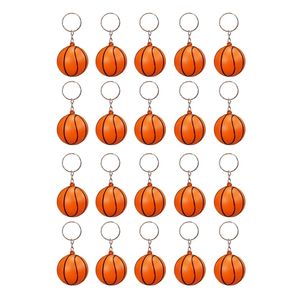 Schlüsselanhänger, 20 Stück, Basketball-Ball-Schlüsselanhänger für Partygeschenke, Stress, Schule, Karneval, Belohnung, Sport, Herzstück 230612