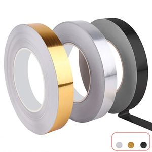 1 Roll 50m Ceramic Tile Mildewproof Gap Tape Decor Gold Silver Black Self Adhesive Wall Tile Floor Tape Sticker Home Decorations