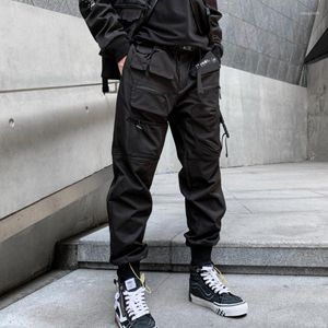 Męskie spodnie unisex funkcjonalny wielopapłaniowy kombinezon taktyczny wojskowy ładunek jogger dla męskiej odzieży Harajuku Hiphop Streetwear nieful