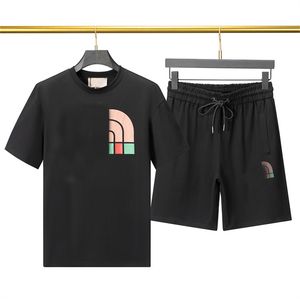 夏のファッションの男性とレディースショーツトラックスーツセット半袖セット100％コットングレーTシャツショーツ