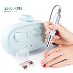 Nagelkonstpaket 35W 35000 rpm Elektrisk borrmaskin Manikyrpolermaskin UV Gel Borttagning Polering Pedicure Equipment 230613