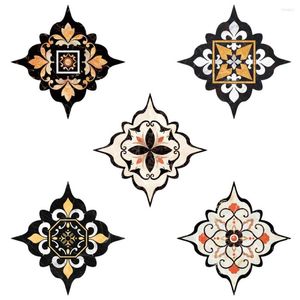 Wall Stickers 18pcs/Set Self Adhesive Waterproof PVC Ceramic Tile Sticker Art Diagonal Floor Kitchen Home Decoration