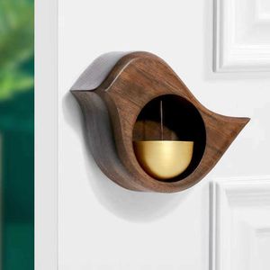 Dekoracje ogrodowe wiatrowe dzwonki drewniane dzwonki do drzwi Bird Bell miedziane dzwony Shopeepers Bell do drzwi otwierających drzwi