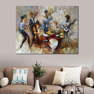 Abstract Landscape Canvas Art Jazz2 Oil Painting Handmade Impressionistic Artwork