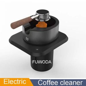 Tools 220 V elektrischer automatischer Reiniger für Espressomaschine, Griff, Kaffeesatz-Reinigungsmaschine mit Bürste, Schleuderreiniger für Kaffee