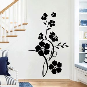 Modern blommig vinstockar vägg klistermärke vardagsrum dörr tapet, hemväggdekor, pvc konstklistermärken