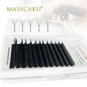False Eyelashes Top Quality W Type 3D Premade Fans Volume Extensions 8-15mm & Mix Length Individual Silk Easy To Work