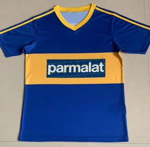 1992 1995 2001 Retro-Fußballtrikots Maradona Caniggia RIQUELME PALERMO ROMAN Boca Juniors Fußballtrikots Maillots Kit Uniform Camiseta de Foot