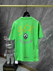CH Modekleidung Designer T-Shirts Luxus Casual T-Shirt 2023ss Heart Cro Sex Records Graffiti Limited Sanskrit Kurzarm Preis Männer Frauen T-Shirt zum Verkauf Chromees