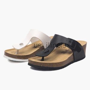 Slippers COSMAGIC Fashion Summer Women Wedge Cork Flip Flops Slipper 2022 New Beach Outside Non-slipe Trifle Platform Med Heel Slide Shoe J230613