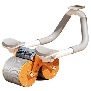 Ab Rollers Version Ab Two Wheels Roller Automatic Rebound Ab Wheel Roller Abdominal Core Trainer 230613