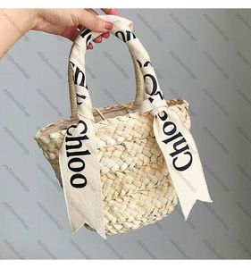 Mini Handbag Designer Bags Protable Clutch bag Straw Bag Seaside Holiday Bag Women Casusl Handbag Basket Wood Hand Woven Beach Bag Stylisheendibags