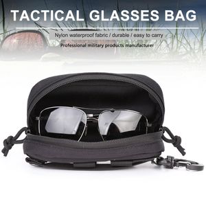 Güneş gözlüğü kılıfları naylon sert gözlük çanta açık av avı güneş gözlükleri kılıf askeri molle taktik gözlükleri poşet gözlükleri saklama kutusu gözlük kasası 230612