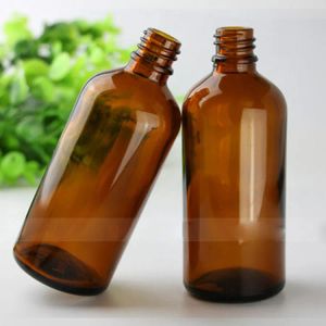 高品質のアンバーガラス香水ボトル100ml空のアトマイザーメイクアップスプレーボトル100 mlのブラックシルバーゴールドキャップ280pcs/カートンフリーDHL