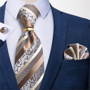 Krawat dibange designer męski krawat w paski kwiatowy Paisley jedwabny krawat kieszonkowy kwadratowe spinki do mankietów szyi