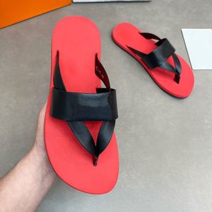 Sıcak Satış Flip Flops Tasarımcı Slayt Sandal Terlik Adam Düz Topuk Cazibesi Plaj Flip Flops Ayakkabı Erkekler Lüks Cowhide Slip Slip Boy Loafers Terlik
