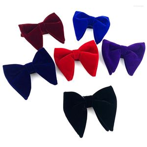 Bow Ties 11 13CM High Quality Man's Black Purple Wine Solid Polyester Bowtie Woman's Wedding Party Banquet Neckties Accessories