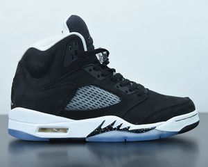 2023 New Jumpman 5 Mid Cut Basketball Shoes 5s Black/White-Cool Grey Outdoor Sneaker Sports