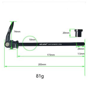 Bike Groupsets 1x 135x10MM Bicycle Skewer Axle Release Front Rear Wheel Hub Thru Adapter Accessories Components 230612