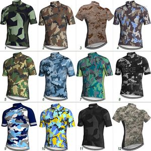 Racing Jackets Camo Bicycle Summer Short Sleeve Road Jersey Cycling Jacket Clothes Downhill Shirt Cyclism Wear Collar Ride Customize Bike