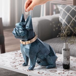 Decorative Objects Figurines french bulldog coin bank box piggy figurine home decorations storage holder toy child gift money dog for kids 230613