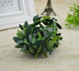 Kurutulmuş Çiçekler Metre Demir Tel Yeşil Yaprak Vine Düğün Dekoratif Çelenkler Noel Dekorasyonu Ev için Ucuz Yapay Bitkiler
