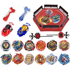 Spinning Top Bey burst Gyro Toy Set med Arena Metal Fusion Attack Handle Big Boy Birthday Gift Storage Box 12 4 Två 230612