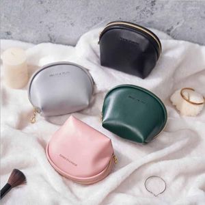 Jewelry Pouches 1pcs 9x6x11cm Green/gray Color PU Leather Portable Port Black Bag Storage Cosmetic Multifunctional Mini Wallet