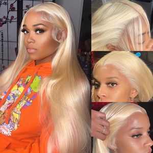 Straight Honey Blonde HD 13x6 Lace Frontal Wig Human Hair Transparent 13x4 Lace Front Wigs For Black Women