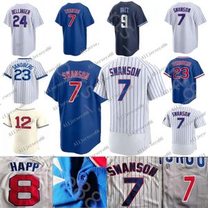 Özel S-4XL Dansby Swanson Jersey 24 Cody Bellinger Seiya Suzuki Andrelton Simmons Nick Madrigal Marcus Stroman Willson Ian Happ Jason Beyzbol