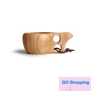 60pcs/lot Kuksa Cup New Finland Handmade Portable Wooden Cup for Coffee Milk Water Mug Tourism Gift Top