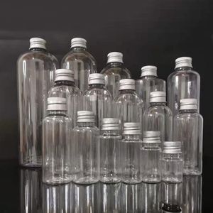 ストレージボックスビン10PCSプラスチック空の容器詰めボトルアルミニウムスクリューキャップポータブル透明な化粧品サンプル補充可能なバイアル230613