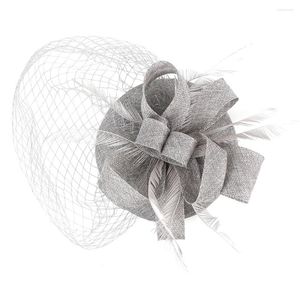 Bandanas Cocktail Party Hat Véu Fascinator Véus de Noiva Flor de Casamento Acessórios de Cabelo As Flores