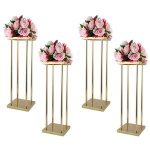 10cm to 100cm tall)Rectangle Metal Flower Stand Rack Vase for Wedding Party Table Centerpieces Road Lead Plant Shelf for Home Decoration D006