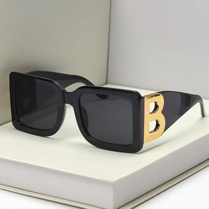 Solglasögon mode trendig överdimensionerad fyrkantig ram solglasögon kvinnor män bokstaven B retro rektangel solglasögon varumärkesdesigner 230612