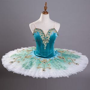 Dancewear Professional High Quality Custom Size Performance Wear Kids Girls Green Classic Nutcracker Ballet Tutu Costumes 230612