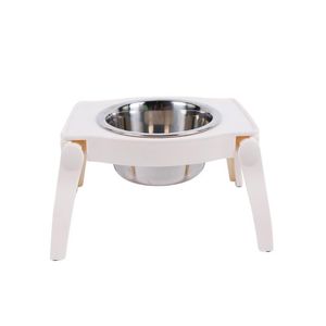 Feeding Dog Bowl Elevated Dishes Raised Head NeckProtection Feeder with Foldable Silicone Detachable Leg,for Travel Puppy Cat 9~10oz