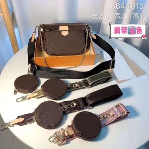 Spring and Summer New Retro Fashion Printed Women's Bag Combination Mahjong Bag Portable Chain Broadband Three-Piece Small Bag