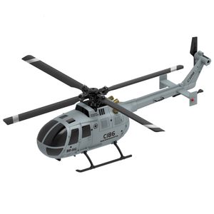 電気/RC航空機C186 2.4G RCヘリコプター4プロペラ6軸安定化用電子ジャイロスコープ高さ対C127 RCドローン230612の空気圧