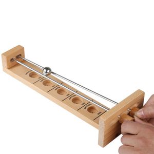 Gry imprezowe Rzemiosło Zakręć The Moon Game Fun Wooden Hockey Toy Tabletop Gra dla dzieci dorosłych Montessori Educational Toys 230613