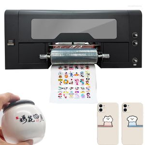 Funzione Stampante Uv Dtf 30Cm Trasferimento diretto su pellicola Etichetta adesiva Penna Tazza Tazza Avvolge Cmyk Vernice bianca Xp600 Macchina