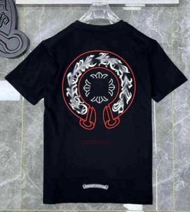 Mens e mulheres clássico camiseta coração moda ch de alta qualidade marca carta sânscrito cruz padrão suéter tshirts designers chromees pulôver tops algodão camisetas 7f