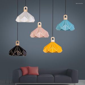 Pendant Lamps Lighting Dining Room Geometric Light Ceiling Hanging Led Fixtures Residential Table Lamp Moroccan Decor