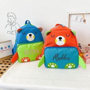 School Bags Personalized Cartoon Cute Animal Backpack For Kid Toddler Contrast Kindergarten Book Bag Gift