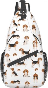 Duffel Bags Sling Bag Beagle Puppy Dog Симпатичная пешеходная дневная упаковка на плече на плечо рюкзак