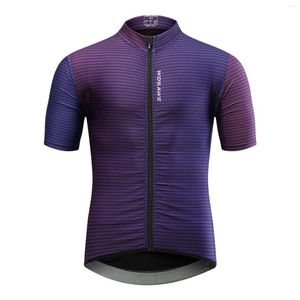 Jaquetas de corrida masculina Camisa de ciclismo de verão mangas curtas Camisas de bicicleta de secagem rápida Roupas de bicicleta de estrada Equipe Race Cycle Tops Maillot HombreRunnig