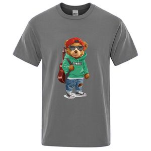 Ralph Polo Camisa Cavalheiro Teddy Bear Cantor Homens Camisetas Imprimir Verão Algodão Ralphs Laurence Homem Roupas Hip Hop Street Manga Curta Ra 7495