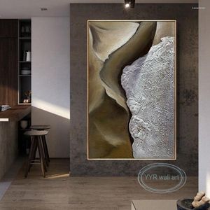 Målningar handmålade 3D -konstoljemålning abstrakt duk affisch väggdekor hängande bild modern akryl hem elvägglig anpassning