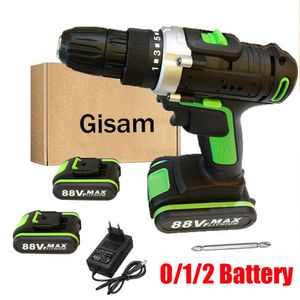 Boormachine 88VF Impact Drill Cordless Drill Electric Screwdriver 15+1 Torque Rechargeable Driver DC LithiumIon Battery Charged Power Tools