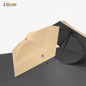 Umbrellas 16cm 5 Fold Small Mini Sun Umbrella Lightweight Windproof Travel Portable Anti UV Sunscreen Parasol Pocket Compact Sunshade Gift